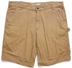 画像1: carharttカーハート CANVAS WORK SHORT ストレッチ キャンバス ペインター ショートパンツ 茶 W40★04 ショーツ (1)