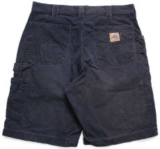 画像2: 00s メキシコ製 carharttカーハート コットン キャンバス ペインター ショートパンツ 黒 W34★06 ショーツ (2)