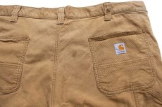 画像4: carharttカーハート CANVAS WORK SHORT ストレッチ キャンバス ペインター ショートパンツ 茶 W42★05 ショーツ (4)