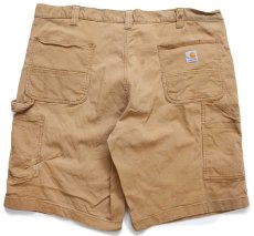 画像2: carharttカーハート CANVAS WORK SHORT ストレッチ キャンバス ペインター ショートパンツ 茶 W42★05 ショーツ (2)