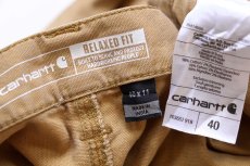 画像5: carharttカーハート CANVAS WORK SHORT ストレッチ キャンバス ペインター ショートパンツ 茶 W40★04 ショーツ (5)