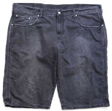 画像1: carhartt カーハート WESTERN BERMUDA ブラックデニム ショートパンツ W40★26 ショーツ (1)