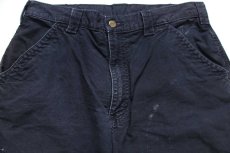 画像3: 00s メキシコ製 carharttカーハート コットン キャンバス ペインター ショートパンツ 黒 W34★06 ショーツ (3)