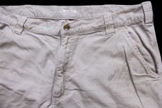画像3: carharttカーハート ストレッチ キャンバス ペインター ショートパンツ グレーベージュ W38★18 ショーツ (3)