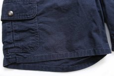 画像6: 00s メキシコ製 carharttカーハート コットン キャンバス カーゴ ショートパンツ 濃紺 12★ショーツ (6)