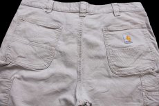 画像4: carharttカーハート ストレッチ キャンバス ペインター ショートパンツ グレーベージュ W38★18 ショーツ (4)