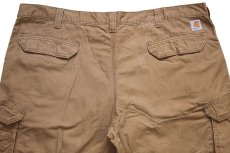 画像3: carharttカーハート FORCE TAPPEN CARGO SHORT コットン カーゴ ショートパンツ 茶 W44★28 特大 ショーツ (3)
