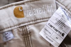 画像5: carharttカーハート RUGGED CARGO SHORT ダック地 カーゴ ショートパンツ ライトベージュ W44★19 特大 ショーツ (5)