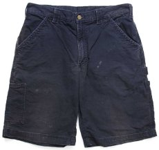 画像1: 00s メキシコ製 carharttカーハート コットン キャンバス ペインター ショートパンツ 黒 W34★06 ショーツ (1)