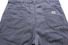 画像4: carharttカーハート CANVAS WORK SHORT ストレッチ キャンバス ペインター ショートパンツ グレー W38★21 ショーツ (4)