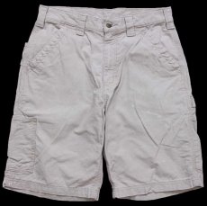画像1: carharttカーハート ペンキ飛び コットン キャンバス ペインター ショートパンツ タン W31★15 ショーツ (1)