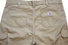 画像4: carharttカーハート FORCE RELAXED FIT RIPSTOP CARGO WORK SHORT カーゴ ショートパンツ カーキ W40★27 ショーツ (4)