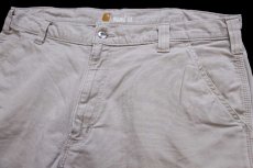 画像3: carharttカーハート ストレッチ キャンバス ペインター ショートパンツ グレーベージュ W38★03 ショーツ (3)