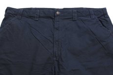 画像3: carharttカーハート CANVAS WORK SHORT コットン キャンバス ペインター ショートパンツ 黒 W50★12 特大 ショーツ (3)