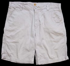 画像1: carharttカーハート ストレッチ キャンバス ペインター ショートパンツ グレーベージュ W38★03 ショーツ (1)