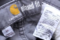 画像5: carharttカーハート CANVAS WORK SHORT ストレッチ キャンバス ペインター ショートパンツ グレー W38★21 ショーツ (5)
