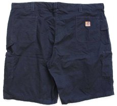 画像2: carharttカーハート CANVAS WORK SHORT コットン キャンバス ペインター ショートパンツ 黒 W50★12 特大 ショーツ (2)