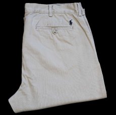 画像1: ポロ ラルフローレン CLASSIC FIT コットンツイル チノパン カーキ W36 L34★361 (1)