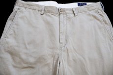 画像4: ポロ ラルフローレン CLASSIC FIT コットンツイル チノパン カーキ W36 L34★360 (4)