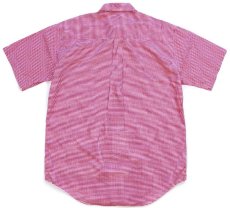 画像2: 90s L.L.Bean ギンガムチェック ボタンダウン 半袖 コットンシャツ 赤×白 M-R (2)