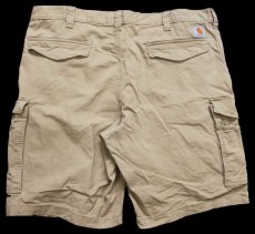画像2: carharttカーハート RIGBY CARGO SHORT ストレッチ ダック地 カーゴ ショートパンツ カーキ W42★13 ショーツ (2)