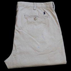 画像1: ポロ ラルフローレン CLASSIC FIT コットンツイル チノパン カーキ W36 L34★360 (1)