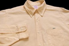 画像3: 00s USA製 Brooks Brothersブルックスブラザーズ Makers and Merchants ボタンダウン オックスフォード スーピマ コットンシャツ 黄16.5 (3)