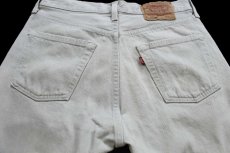 画像5: 00s 英国製 Levi'sリーバイス 501 カラーデニムパンツ ライトグレー W30 L34★E6 ユーロ (5)