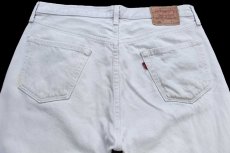 画像5: 00s 英国製 Levi'sリーバイス 501 カラーデニムパンツ ライトグレー W36★E5 ユーロ (5)