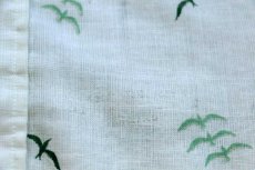 画像5: 70s JCPenney バード 総柄 染み込みプリント 半袖 ガーゼシャツ 薄緑 16.5 (5)