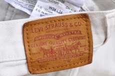 画像6: LEVI'Sリーバイス PREMIUM 501 BIGE USED加工 カットオフ カラーデニムパンツ ライトベージュ W26★SDP4437 (6)