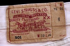 画像5: 00s ポーランド製 Levi'sリーバイス 501 ブリーチ加工 カラーデニムパンツ 薄ピンク W32 L34★SDP4462 ユーロ (5)