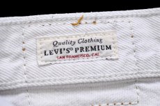 画像5: LEVI'Sリーバイス PREMIUM 501 BIGE USED加工 カットオフ カラーデニムパンツ ライトベージュ W26★SDP4437 (5)