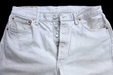 画像4: 00s 英国製 Levi'sリーバイス 501 カラーデニムパンツ ライトグレー W36★E5 ユーロ (4)