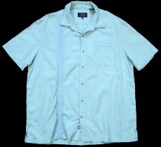 画像1: Nat Nast ステッチ装飾 半袖 リネンシャツ ミント XL (1)