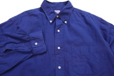 画像3: 90s USA製 Brooks Brothersブルックスブラザーズ Makers 無地 ボタンダウン コットンシャツ 濃青 16-2 (3)