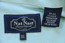 画像4: Nat Nast ステッチ装飾 半袖 リネンシャツ ミント XL (4)