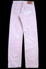 画像3: 00s ポーランド製 Levi'sリーバイス 501 ブリーチ加工 カラーデニムパンツ 薄ピンク W32 L34★SDP4462 ユーロ (3)