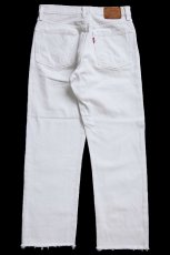画像3: LEVI'Sリーバイス PREMIUM 501 BIGE USED加工 カットオフ カラーデニムパンツ ライトベージュ W26★SDP4437 (3)