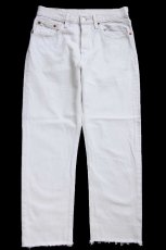 画像2: LEVI'Sリーバイス PREMIUM 501 BIGE USED加工 カットオフ カラーデニムパンツ ライトベージュ W26★SDP4437 (2)