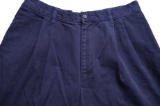 画像3: 90s POLO SPORT ポロ スポーツ ラルフローレン ワンポイント ツータック コットン ショートパンツ 紺 12★ショーツ (3)