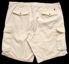 画像2: ポロ ラルフローレン RELAXED FIT コットン カーゴ ショートパンツ クリーム W44B★特大 ショーツ (2)