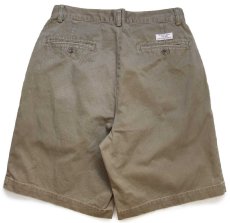 画像2: 90s メキシコ製 ポロ ラルフローレン TYLER SHORT ツータック コットン チノ ショートパンツ グリーングレー W30★136 ショーツ (2)