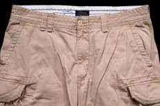 画像3: ポロ ラルフローレン USED加工 コットン カーゴ ショートパンツ カーキ W38★ショーツ (3)