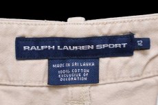 画像4: 00s RALPH LAUREN SPORT ラルフローレン ワンポイント コットン ショートパンツ ライトカーキ 12★ショーツ (4)