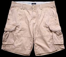 画像1: ポロ ラルフローレン USED加工 コットン カーゴ ショートパンツ カーキ W38★ショーツ (1)