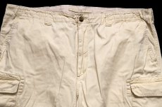 画像3: ポロ ラルフローレン RELAXED FIT コットン カーゴ ショートパンツ クリーム W44B★特大 ショーツ (3)