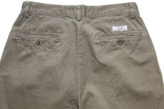 画像4: 90s メキシコ製 ポロ ラルフローレン TYLER SHORT ツータック コットン チノ ショートパンツ グリーングレー W30★136 ショーツ (4)