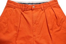 画像3: 90s ポロ ラルフローレン TYLER SHORT ツータック コットン チノ ショートパンツ オレンジ W30★144 ショーツ (3)