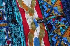 画像4: 90s USA製 GUESS BY GEORGES MARCIANO ゲス 総柄 半袖 レーヨンシャツ 1 (4)